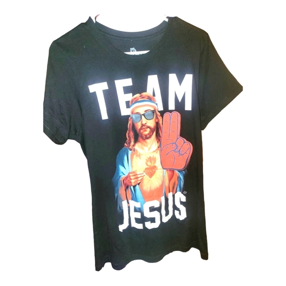 Goodie TWO Sleeves NWOT graphic Team Jesus tee- shirt - Picture 2 of 4